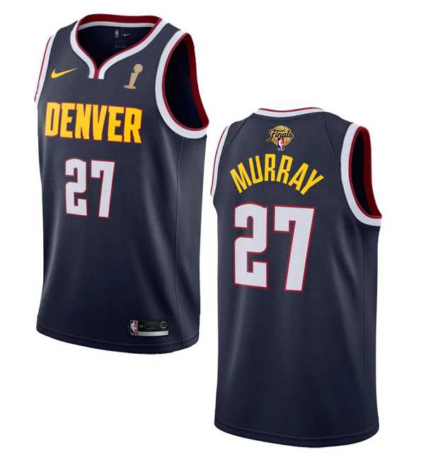 Mens Denver Nuggets #27 Jamal Murray Navy 2023 Finals Champions Icon Edition Stitched Basketball Jersey->denver nuggets->NBA Jersey